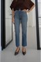 Dark Blue Full-Length Fit Cropped Leg Jeans - 7