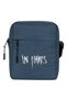 In Flames Logo Shoulder Bag Navy Blue Color
