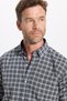 Classic Fit Long Sleeve Buttoned Collar Small Checked Cotton Men's Shirt - 7