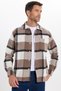 Men's Relax Fit Relaxed Fit Sports Collar Checked Flotale Pocket Winter Shirt