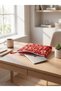 Red Floral Patterned Tablet Case Zippered Handmade Bag - 2