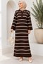 Women's Spanish Sleeve Striped Dress - 2