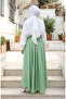 Elastic Waist Comfortable Cut Skirt 0227-09 Green - 6