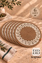 6-Piece Wicker Jute Charger Set - Bohemian Luxury Quality, American Service, Diameter 33 cm