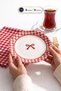 Line Bow Luxury Cake Set for 6 People Cake Plate (20 cm) - 6