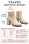Women's Beige Zippered Daily Use Short Heeled Boots (7 cm) - 2