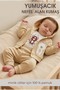 Teddy Bear Printed 100% Cotton Hooded Cardigan, Bodysuit and Pants 3-Piece Set - 3