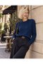 Navy blue sweater with braided detail - 2