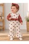 Baby Girl Jumpsuit with Heart Bandana - 2