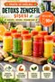 10-Pack Orange Cap Detox Ginger Vitamin Shot Bottle Plastic Health Bottle with Locking Cap 90 ml