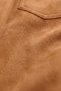Men's Tan Wrinkle-Free Suede Fabric Snap Pocket Slim Fit Transitional Shirt 2302329 - 4