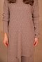 Women's Embossed Geometric Knitted Patterned Hijab 2-Piece Knitwear Set 8567 Mink - 6