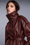 Premium Faux Leather Stand Collar Lined Women's Leather Jacket - 2