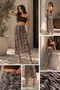 Zebra Patterned Midi Tulle Skirt High Waist A-Line Stylish Summer Casual Skirt - 2