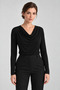 Soft Viscose Fabric Degaje Collar Long Sleeve Blouse