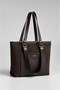 Women's Bitter Brown Suede Lined Hand and Shoulder Bag