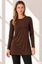Women's Viscose Full Lycra Tunic-Brown