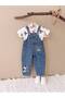 Printed Children's Denim Salopet Trend 2 Piece Combination 3-6 Years - 3