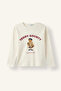 100% Cotton Crew Neck Teddy Bear Printed Long Sleeve T-Shirt Girls I3607A826Wn