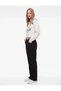 Three-Thread Ribbed Half-Zip Collar Printed Oversize Sweatshirt - 3