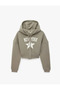 Slim Fit Brushed Long-Sleeve Hooded Zippered Corset-Detail Printed Sweatshirt - 6