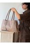 Women's Mink Eda Model Suede Large Bag - 3
