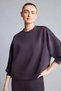 Ultra Soft Oversize Crew Neck Modal Sports Basic Sweatshirt with Stitching Detail H4536Ax26Au - 3