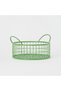 Round Metal Multi-Purpose Cute Bread Basket - Green