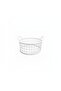 Round Metal Multi-Purpose Cute Bread Basket - White