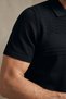 Men's Comfort Short Sleeve Black Knitwear Polo Neck T-Shirt - 4