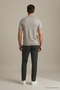 Men's Trend Gray Polo Collar Knitwear T-Shirt - 6
