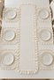 7-Piece Ruffled Runner and American Service Set – Cream Tableware for 6 People - 2