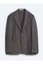 Brown Patterned Modern Fit Wool Blend Jacket - 7