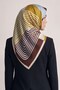 Stripe Twill Silk Scarf Burgundy