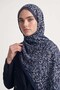 Leopard Textured Sport Shawl Light Navy Blue - 3