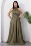 Rochie din sifon cu guler halter GRS4128 - 4