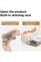Travel Bottle Brush Set with Foldable Drying Rack,3 Brushes and Detergent Dispenser,Portable Baby Cleaning Kit - 2