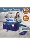 6-Pack Heavy Duty Moving Bags,Waterproof Storage Totes with Reinforced Handles and Dual Zippers,Dark Blue - 3