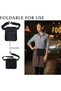 Canvas Tool Waist Bag with Adjustable Belt,Multi-Pocket Utility Pouch for Waiters and Gardeners,Black - 6