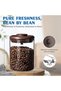 Vented Coffee Storage Container with CO2 Valve,11 oz Airtight Borosilicate Jar,Brown - 3