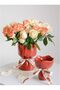 Yelajoy Small Ceramic Decorative Vase for Living Room,Ankra Red,Trumpet Size - 4