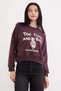 3 Threaded Unprinted Rabbit Printed Oversize Sweatshirt - 6