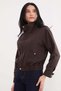 Casual Polo Collar Jacket with Hidden Zipper and Snap Buttons - 7