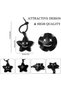 Black Star Bag Charm and Keychain,Handmade Purse Pendant for Handbags and Backpacks - 3