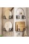 Self Adhesive Stainless Steel Sponge and Pan Lid Holder,Waterproof Kitchen Sink Organizer,Gray,4 Pieces - 5