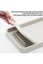 Foldable Spoon Rest and Cookware Lid Holder for Kitchen Counter,2 Pack Heat Resistant Utensil Organizer for Spatulas and Ladles,Beige and Grey - 8