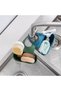 Adjustable Kitchen Sink Sponge Holder,Faucet Hanging Drain Bag for Soap and Brushes,Blue - 7