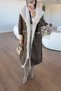 Khaki Double-Sided Suede-Fur Coat - 5