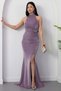 Halter Neck Slit Glitter Dress Drp0013 - 6