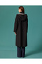 Dik Yaka Oversize Uzun Kaban - 3